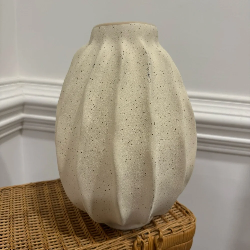 Tall Wavy Ceramic Vase - Threshold designed with Studio McGee